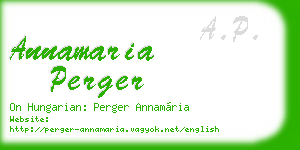 annamaria perger business card